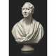 AN EARLY VICTORIAN GREY-PAINTED PLASTER BUST OF A GENTLEMAN - photo 1