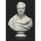 A WILLIAM IV WHITE-PAINTED PLASTER BUST OF A GENTLEMAN, 1835 - Foto 1