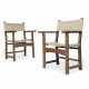 TWO SPANISH CHESTNUT OPEN ARMCHAIRS - фото 1