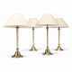 TWO PAIRS OF BRASS TABLE LAMPS - photo 1