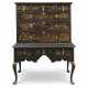 A GEORGE I BLACK, GREEN, BLUE AND GILT-JAPANNED CABINET-ON-STAND - фото 1