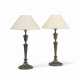 A PAIR OF ENGLISH SILVER-PLATED TABLE LAMPS - photo 1