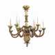 AN ENGLISH GILT-TOLE AND IRON TWELVE-LIGHT 'PINEAPPLE' CHANDELIER - Foto 1
