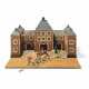 A VICTORIAN POLYCHROME-DECORATED MODEL OF A HUNT MEET AND COUNTRY HOUSE STABLE BLOCK - Foto 1