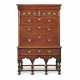 A QUEEN ANNE OAK AND WALNUT-BANDED CHEST-ON-STAND - фото 1