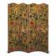A DUTCH PAINTED AND GILT LEATHER FOUR-FOLD SCREEN - Foto 1