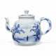 A BLUE AND WHITE TEAPOT AND COVER - photo 1