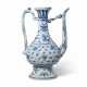 A BLUE AND WHITE `LOTUS` EWER - photo 1
