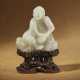 TWO CARVED JADE FIGURES - photo 1