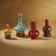 A GROUP OF FOUR MINIATURE BOTTLE VASES - photo 1