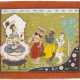 AN ILLUSTRATRION FROM A TANTRIC DEVI SERIES: DEVI INDRAKSHI VENERATED BY THE TRIMURTI - photo 1