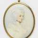 Frankreich. 19. Jahrhundert , Bildnis einer Dame in weißem Kleid - Foto 1