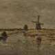 Paul Joseph Constantin Gabriel, Holländische Landschaft mit Windmühle - Foto 1