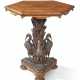 AN EARLY VICTORIAN AMBOYNA BURR AND WALNUT OCCASIONAL TABLE - фото 1