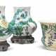 A PAIR OF THEODORE DECK FAIENCE VASES AND A JARDINIERE - photo 1