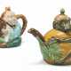 TWO MINTON MAJOLICA TEAPOTS AND COVERS - photo 1