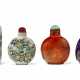 A GROUP OF FOUR SNUFF BOTTLES - фото 1