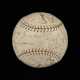 Scarce 1919 World Series Game Used Baseball Autographed by Umpire Crew - фото 1