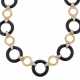 ONYX, ROCK CRYSTAL AND DIAMOND NECKLACE - фото 1