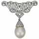 NO RESERVE | CULTURED PEARL AND DIAMOND BROOCH - photo 1