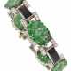 JADE, ONYX AND DIAMOND BRACELET - фото 1