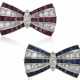 NO RESERVE | PAIR OF DIAMOND AND MULTI-GEM BOW BROOCHES - фото 1