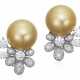 Tiffany & Co.. NO RESERVE | TIFFANY & CO. CULTURED PEARL AND DIAMOND EARRINGS - photo 1