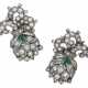 NO RESERVE | DIAMOND AND EMERALD EARRINGS - Foto 1