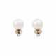 Ohrringe mit Perlen und kleinen Brillanten zusammen ca. 0,04 ct, - photo 1