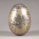 A SMALL EGG-SHAPED SILVER PARCEL-GILT BOX WITH FOLIAGE - photo 1