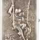 A SILVER CIGARETTE CASE WITH A COUPLE ON A SWING - photo 1