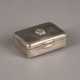 A SMALL SILVER PILL BOX WITH IMPERIAL EAGLE - photo 1