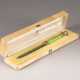 A SILVER-GILT, NEPHRITE AND GUILLOCHÉ ENAMEL PAPER KNIFE WITHIN FITTED CASE - фото 1