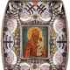 A SILVER AND CLOISONNÉ ENAMEL PENDANT SHOWING THE MOTHER OF GOD OF CHERNIGOV - photo 1