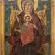 A MONUMENTAL ICON SHOWING THE ENTRHONED MOTHER OF GOD FROM A CHURCH ICONOSTASIS - фото 1