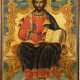 A MONUMENTAL ICON SHOWING THE ENTHRONED CHRIST FROM A CHURCH ICONOSTASIS - Foto 1
