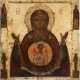 A LARGE AND DATED ICON OF THE MOTHER OF GOD OF THE SIGN OF NOVGOROD - Foto 1