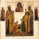 A RARE ICON SHOWING TWO SAINTS AND THE FINDING OF THE KAZANSKAYA ICON - Foto 1