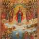 A LARGE DATED ICON SHOWING THE MOTHER OF GOD 'JOY TO ALL WHO GRIEVE' AND SELECTED SAINTS - фото 1