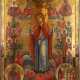 A MONUMENTAL ICON SHOWING THE MOTHER OF GOD 'JOY TO ALL WHO GRIEVE' AND IMAGES OF THE MOTHER OF GOD FROM A CHURCH ICONOSTASIS - photo 1