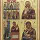 A QUADRI-PARTITE ICON SHOWING FOUR IMAGES OF THE MOTHER OF GOD - photo 1