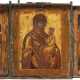 A TRIPTYCH SHOWING THE MOTHER OF GOD, THE HARROWING OF HELL AND THE CRUCIFIXION OF CHRIST - photo 1