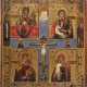 A QUADRI-PARTITE ICON SHOWING IMAGES OF THE MOTHER OF GOD - photo 1