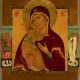 A SMALL ICON SHOWING THE VLADIMIRSKAYA MOTHER OF GOD - фото 1