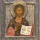 A VERY FINE ICON SHOWING CHRIST PANTOKRATOR WITH RIZA - photo 1