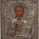 AN ICON SHOWING CHRIST PANTKRATOR WITH OKLAD - Foto 1