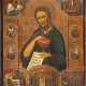 A LARGE ICON SHOWING ST. JOHN THE FORERUNNER WITH FEASTS - фото 1