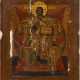 A FINE ICON SHOWING THE ENTHRONED CHRIST - фото 1