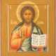 A STAMPED ICON SHOWING CHRIST PANTOKRATOR - photo 1
