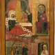 A MONUMENTAL ICON SHOWING THE NATIVITY OF THE MOTHER OF GOD FROM A CHURCH ICONOSTASIS - photo 1